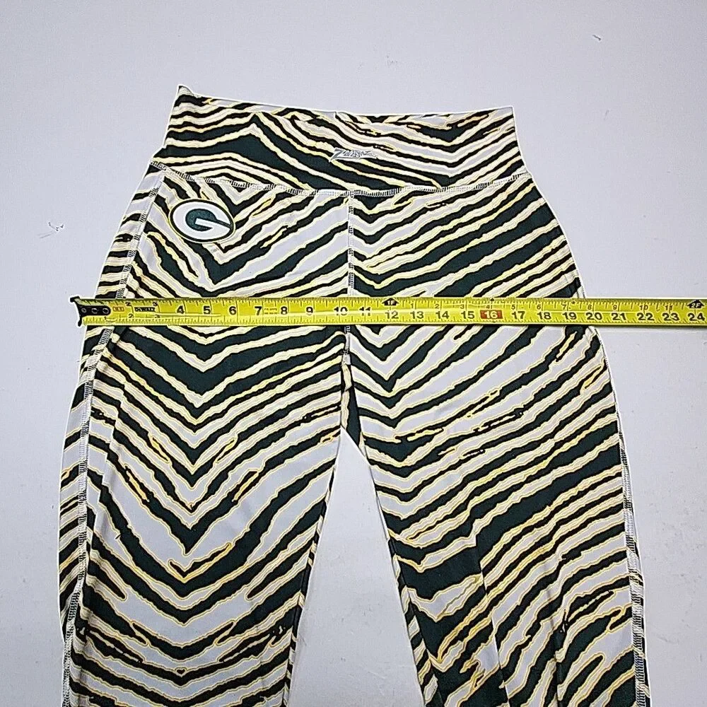 Majestic Leggings Greenbay Packers Leopard Print Zubaz Women Sz XL NFL Football